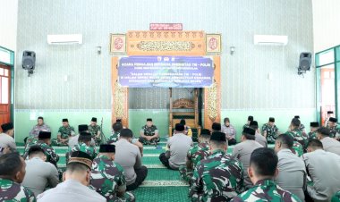 Indahnya-Kebersamaan,-Sinergitas-Kodim-0829-dan-Polres-Bangkalan-Gelar-Pengajian-di-Bulan-Ramadhan