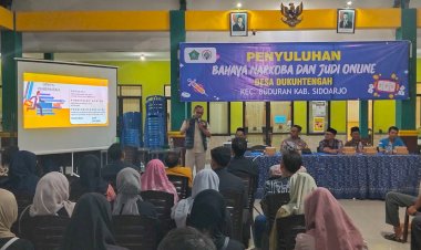 Polsek-Buduran-Gelar-Penyuluhan-Bahaya-Narkoba-dan-Judi-Online-di-Desa-Dukuh-Tengah
