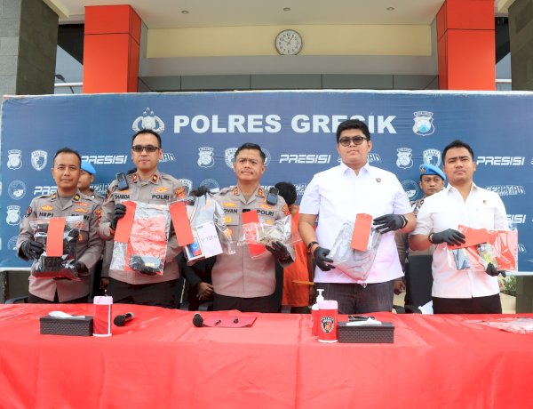 Polres Gresik Beri Tindakan Tegas Terukur Tiga Anggota Gangster